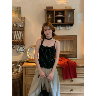 lower April（FA）-心女小众外穿显瘦无袖上衣背心(配飘带)180508