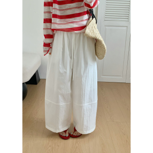NG-百搭弯刀裤女松弛感慵懒通勤宽松九分休闲裤（含65棉料）18135
