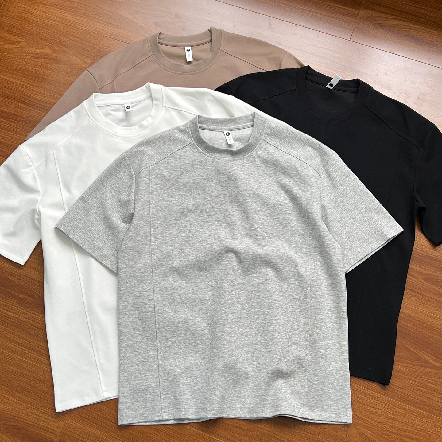 纯棉短袖T恤男2026夏季薄款宽松大码上衣吸湿排汗通勤打底衫女tee