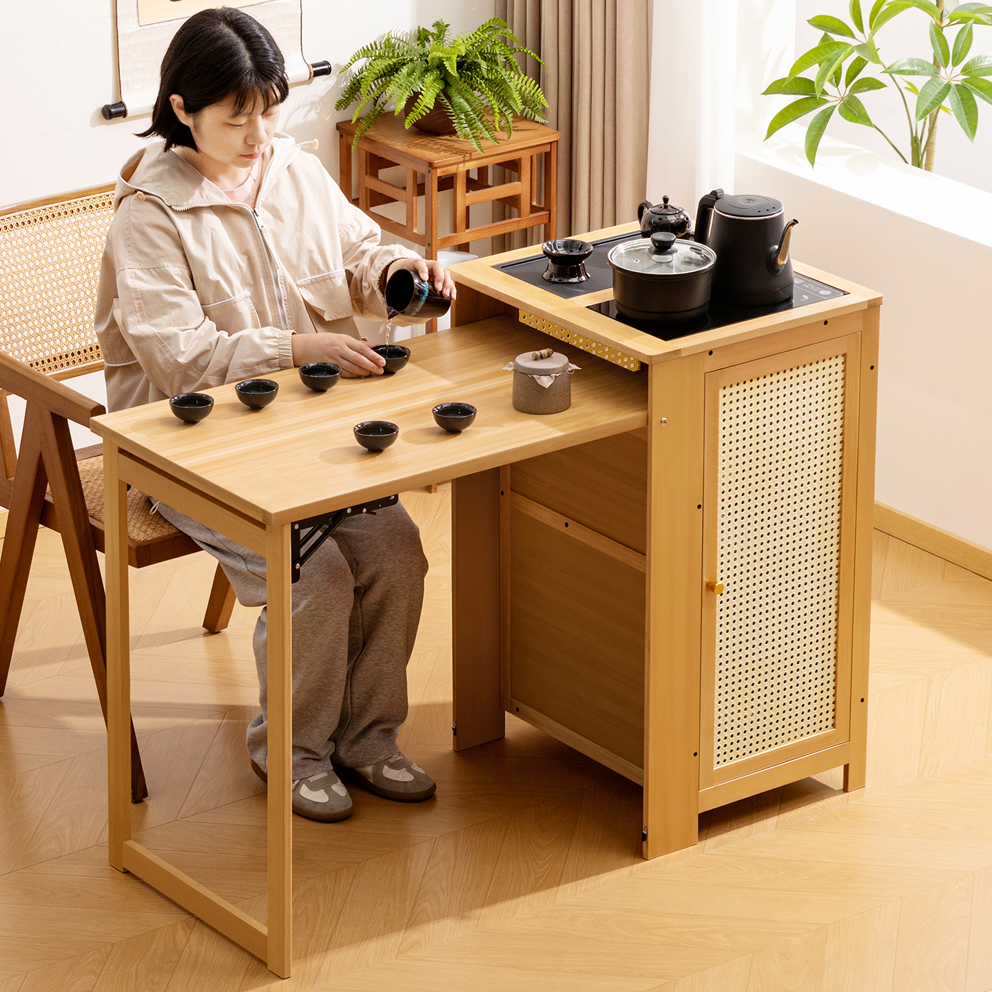 轻奢茶几折叠多功能小桌子小户型