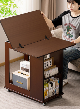 移动茶几可折叠桌子小户型客厅家用沙发阳台餐桌两用收纳中古推车
