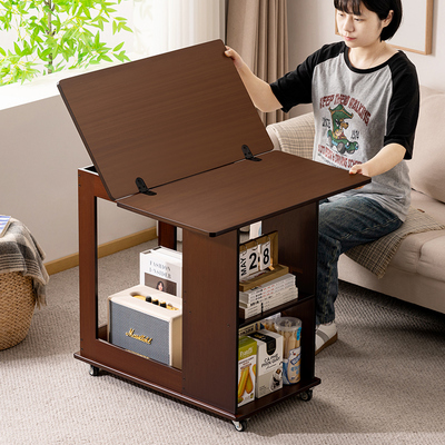 移动茶几可折叠桌子小户型客厅家用沙发阳台餐桌两用收纳中古推车