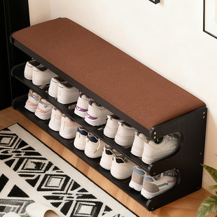 门口换鞋凳家用可坐式鞋架进门玄关极窄穿鞋凳入户门鞋柜坐凳一体