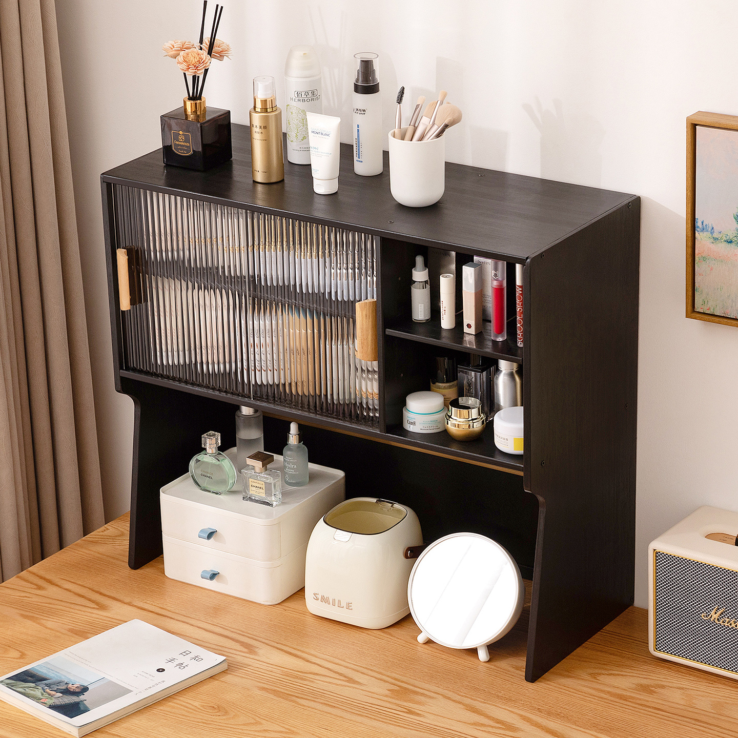 轻奢化妆品收纳盒桌面梳妆台置物