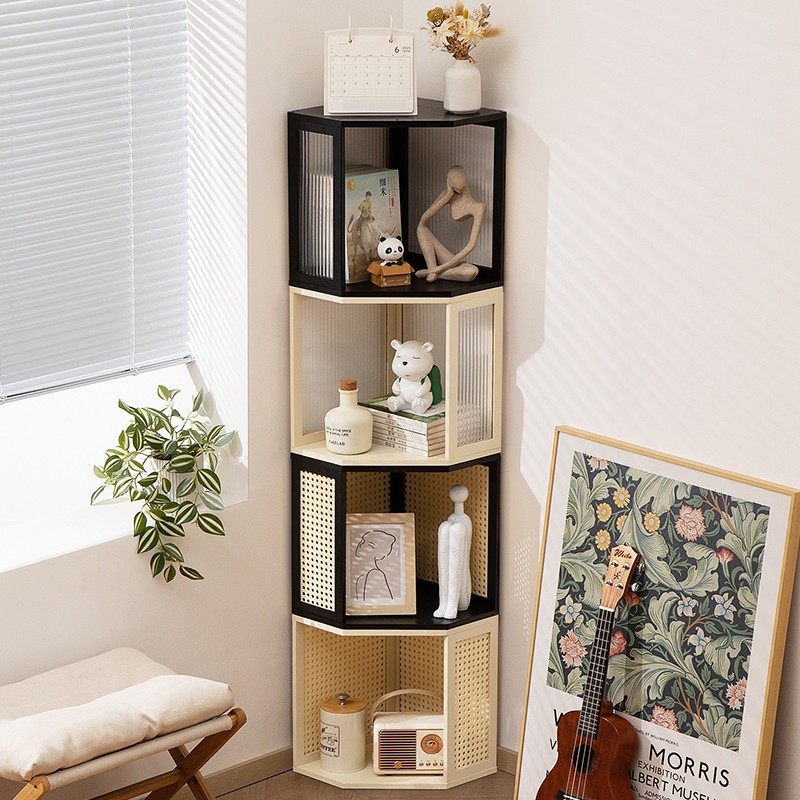 转角柜墙角落三角形置物架客厅卧室拐角收纳储物书架落地多层架子