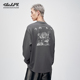 t恤男秋冬季 山小川纯棉重磅hiphop美式 人物潮牌长袖 潮流宽松上衣