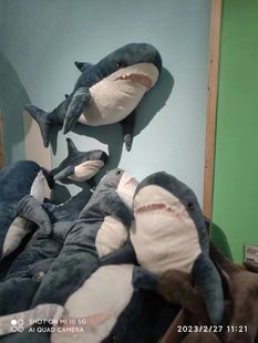 包邮国内宜家毛绒玩具布罗艾鲨鱼抱枕大白鲨玩偶济南宜家代购