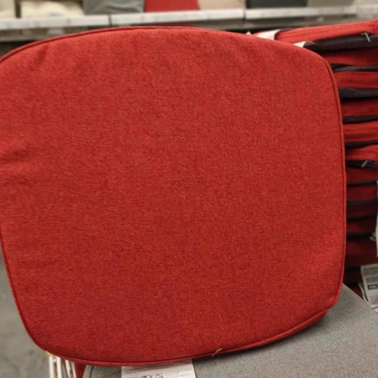 IKEA宜家艾格莱冒椅子垫红色32.6/31.3x33x3 厘米凳子垫多色