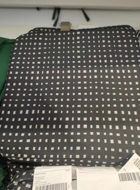 宜家斯达格塔 椅垫 黑色/白色/方格图案 36x36x2.5 厘米多色