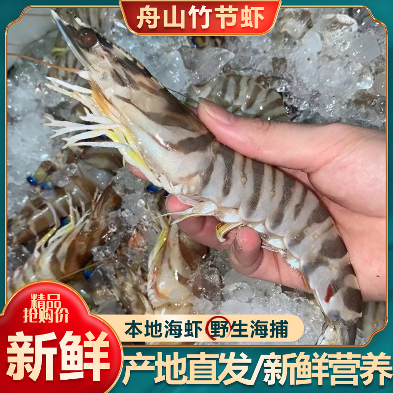 东山岛野生海捕特大斑节虾九节虾鲜活速冻海虾竹节虾黑虎对虾顺丰