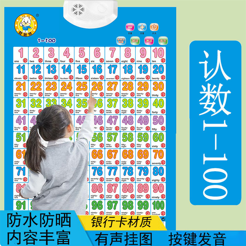 幼儿童数字1到100早教有声挂图