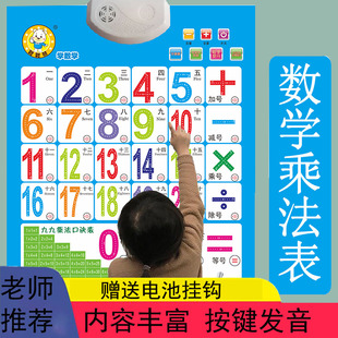 加法减法有声挂图全套认数字1到100按图发声墙贴加减乘除法口诀表