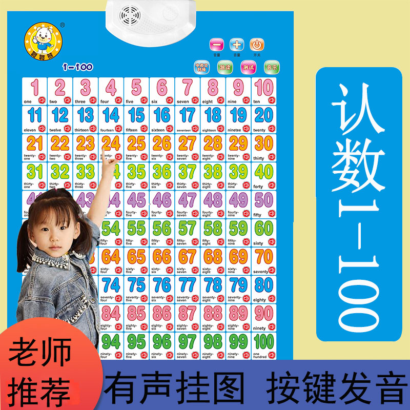 数字1-100有声学习挂图幼