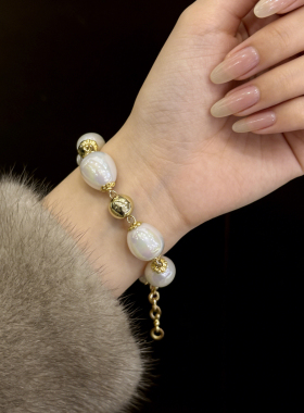 法式复古巴洛克仿珍珠手链优雅