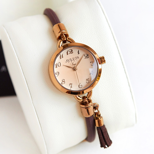聚利时JULIUS专柜正品 英伦流苏手表女士石英防水学生 数字手表时尚