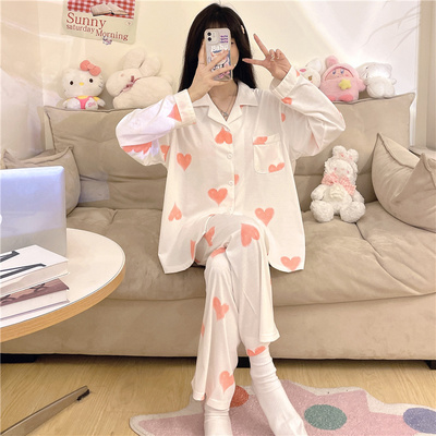 女款纯棉睡衣2024新款春