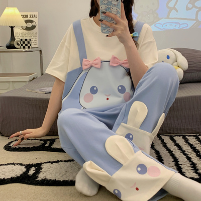 两件纯棉睡衣晚安公主女