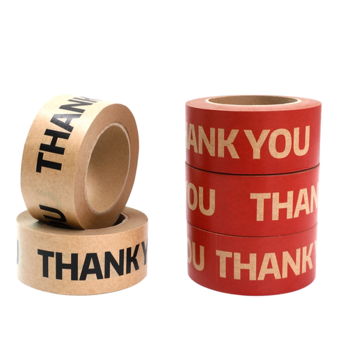 免水牛皮纸字母THANKYOU封箱胶带