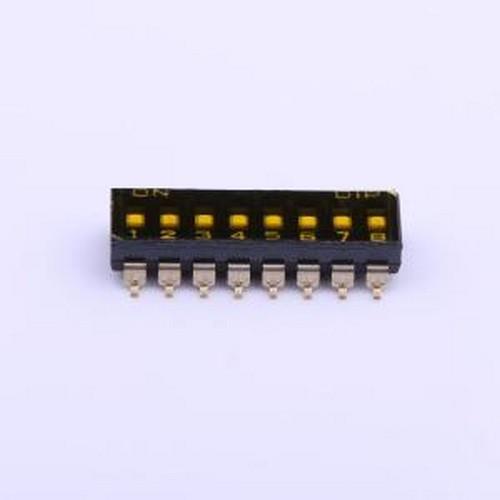 DMR-08-T-V-T/R拨码开关 DMR-08-T-V-T/R SMD-16P,6.2x21.3mm原