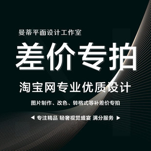 淘宝图片水印制作修图转格式logo设计水印去白底修改调色补差价