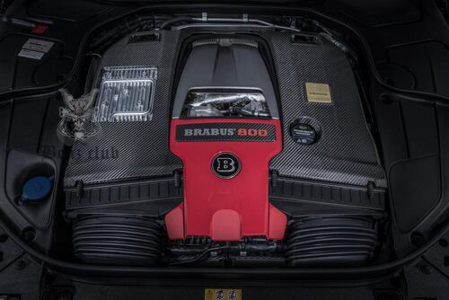 C217 S级 coupe W222 S63专用 Bra*us 碳纤发动机盖 800 发动机舱