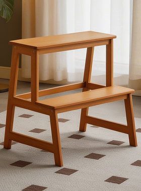 多功能梯凳家用椅子脚踏凳登高楼梯凳子爬高凳台阶凳置物两步梯子