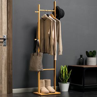 挂衣架落地衣帽架卧室置物架床边晚上放衣服神器房间床头立式入户