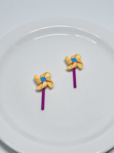 绝版散货小风车可转动奶油胶diy配件材料娃娃屋微缩玩具摆件