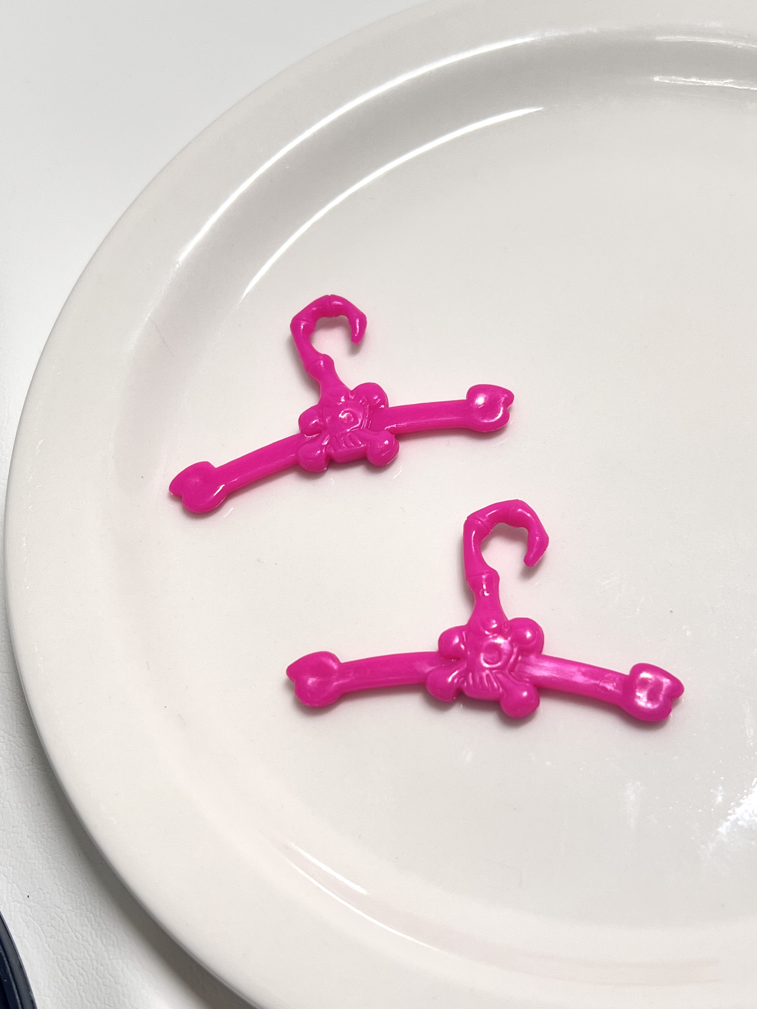 散货迷你衣架奶油胶diy配件材料素材娃娃屋过家家摆件玩具