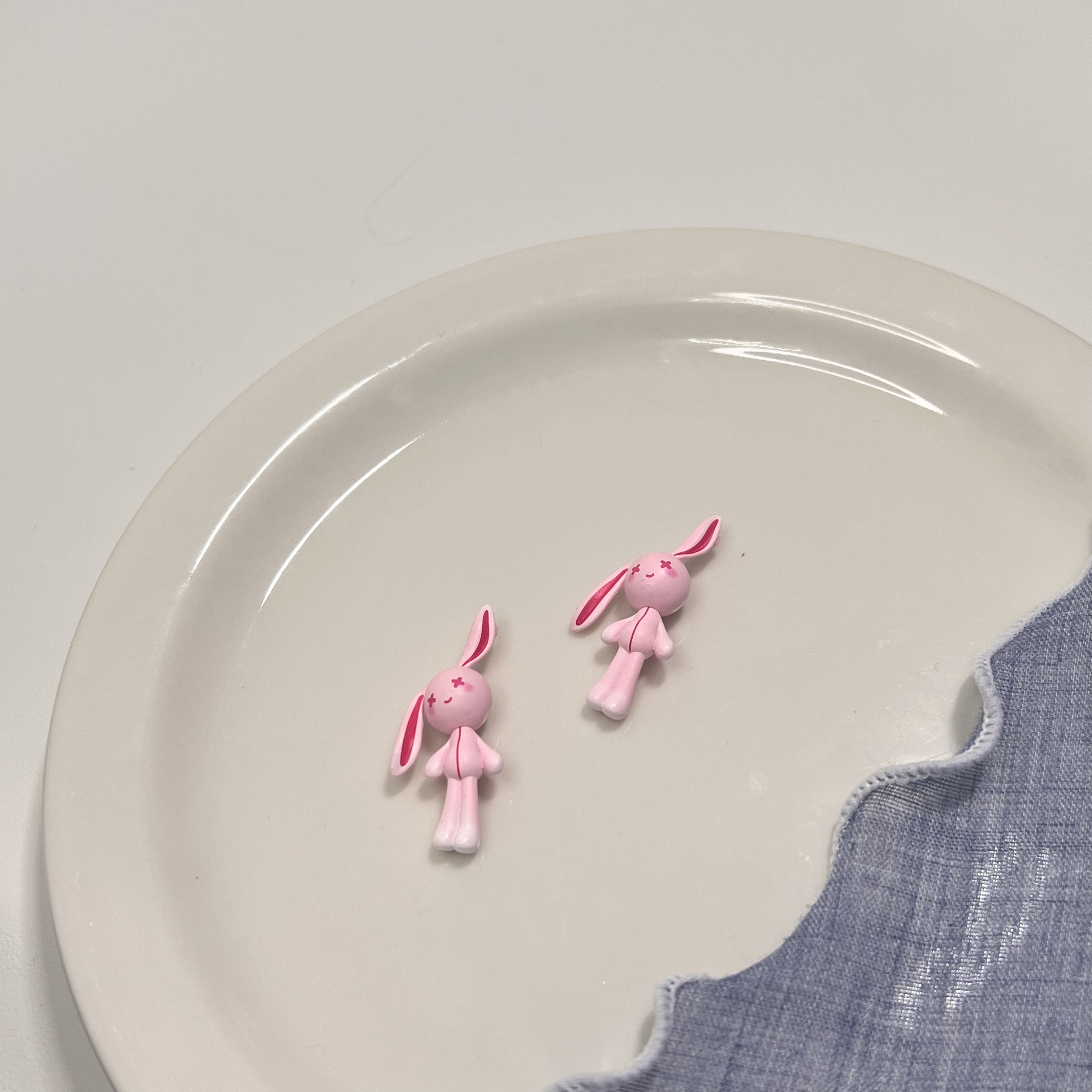 绝版散货盲盒兔子奶油胶diy配件娃娃屋过家家摆件笔刀串珠装饰