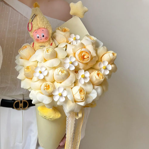 可爱星星人花束抱抱桶肥