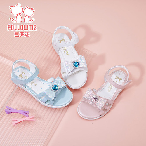 富罗迷儿童凉鞋时尚洋气水晶鞋
