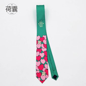 荷囊原创ins领带衬衫 少女心jkdk文艺个性 小众学院配饰粉红绿爱心