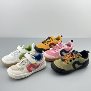 原单撤柜男女童运动鞋春秋款网布轻便防滑耐磨跑步鞋中大童宽头