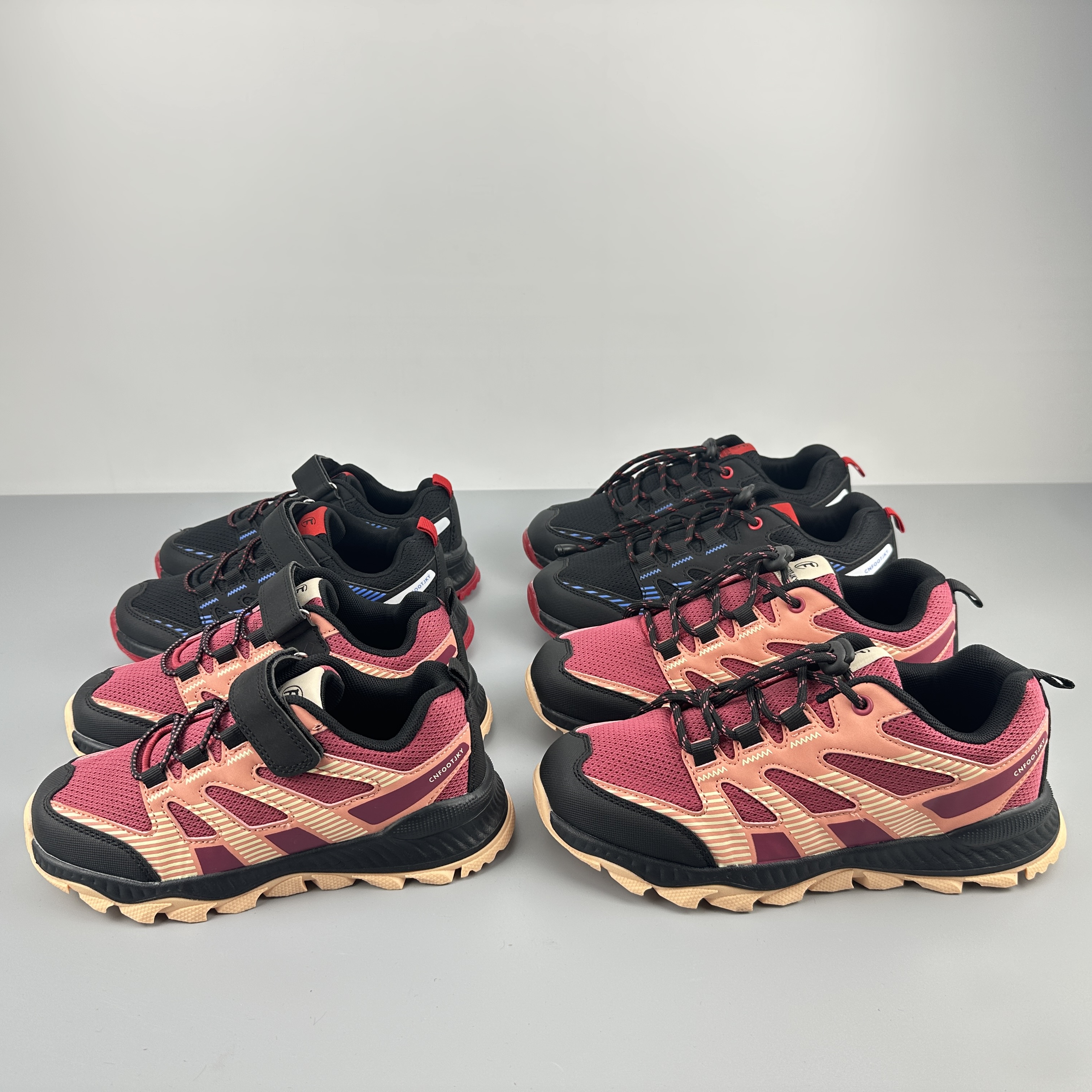 外贸原单出美国男女童春秋款户外运动鞋轻便防滑徒步鞋透气登山鞋