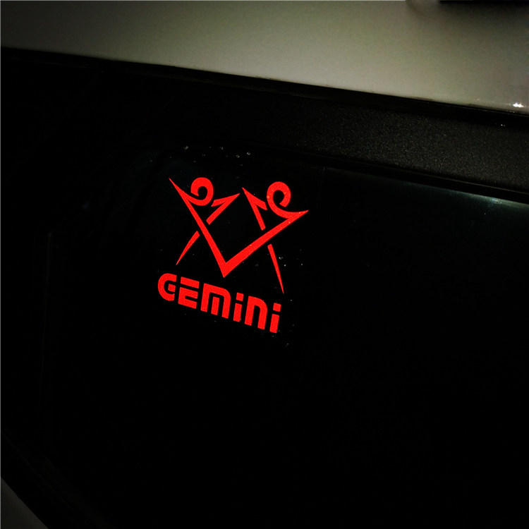 汽车贴纸双子座 十二星座图腾 hf贴车身反光防水防嗮摩托车电驴贴