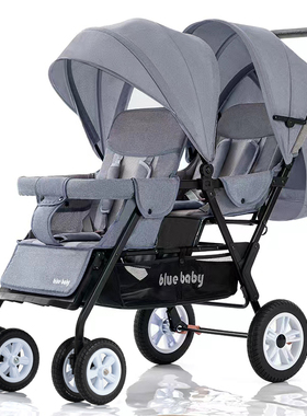 双胞胎婴儿推车轻便折叠可坐躺高景观双人二胎bb大小宝儿童手推车