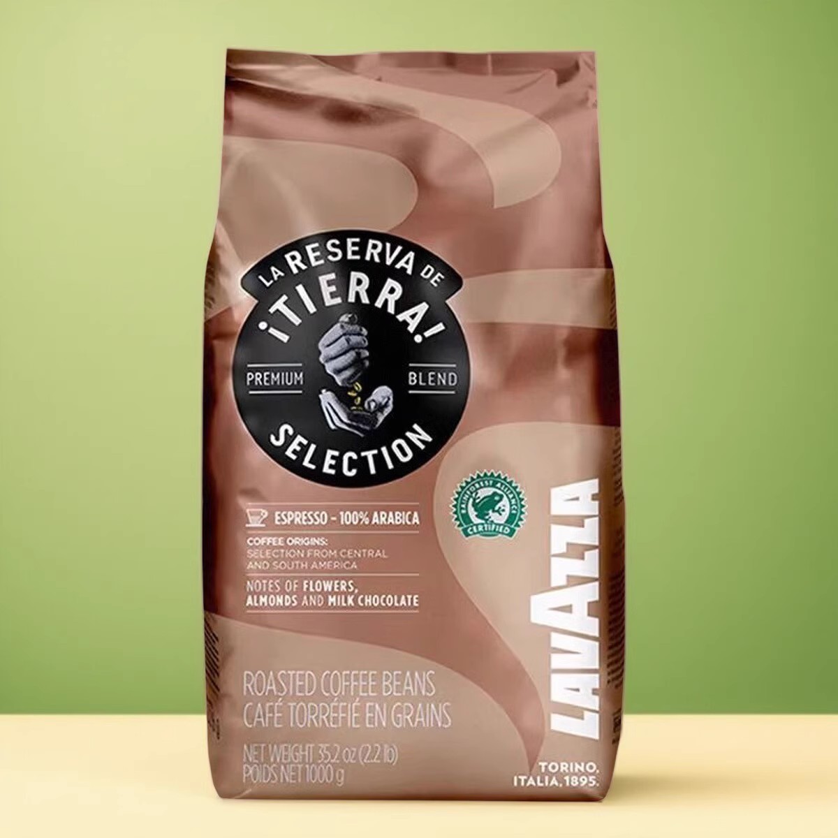 LAVAZZA 拉瓦萨 意大利原装进口大地精选热带雨林特醇咖啡豆 1kg