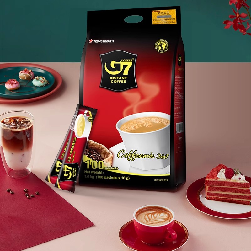 G7 越南进口原味咖啡速溶三合一咖啡粉学生办公冲饮防困正品1600g