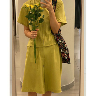 【折】小众表妹  日系古着学生休闲短裤套装女夏复古港味两件套