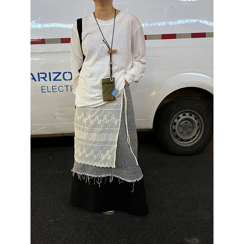 小众表妹 叠穿神器增加层次感蕾丝屁帘