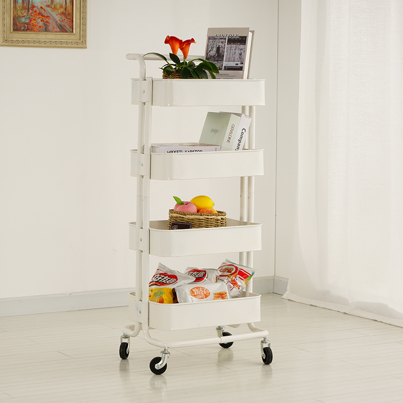 置物架卧室厨房小推车家用储物收纳架移动浴室带轮手推车客厅架子