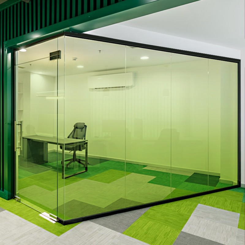 网红定制彩色渐变办公室玻璃贴膜艺术透明半遮挡磨砂静电贴纸装饰