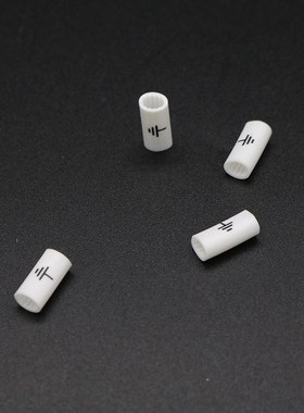 线缆号码管电工线标识标记电线号套管 白色梅花齿编号管 接地线符