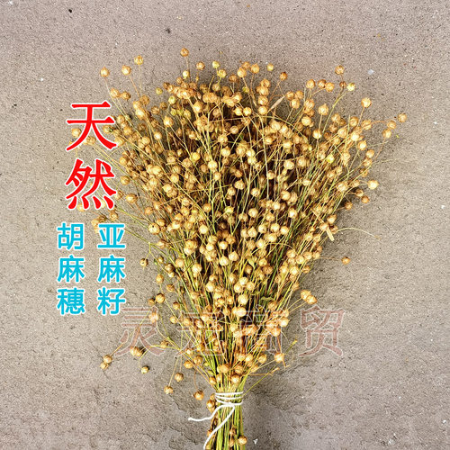 亚麻籽包 胡麻球 亚麻枝 谷穗麦穗 鸟 鼠 鹦鹉 兔食物玩具造景