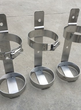 304不锈钢灭火器架子船用货叉车载固定支架挂架12568公斤底座放置