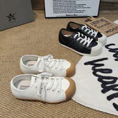 圆头超软低帮韩版 女鞋 2026春款 速利玛平底滑板鞋 绑带学院时尚 百搭