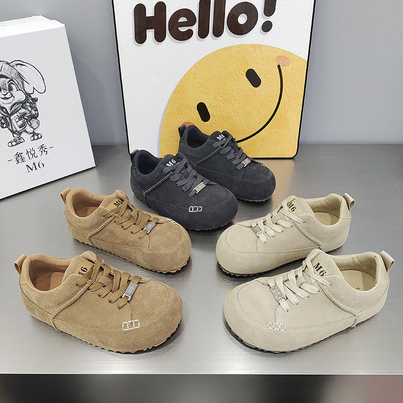鑫悦秀M6勃肯鞋平底低帮磨砂皮绑带复古风女鞋2026春款面包鞋百搭,女鞋,棉鞋,淘宝优惠券,粉丝福利购,淘宝优惠卷