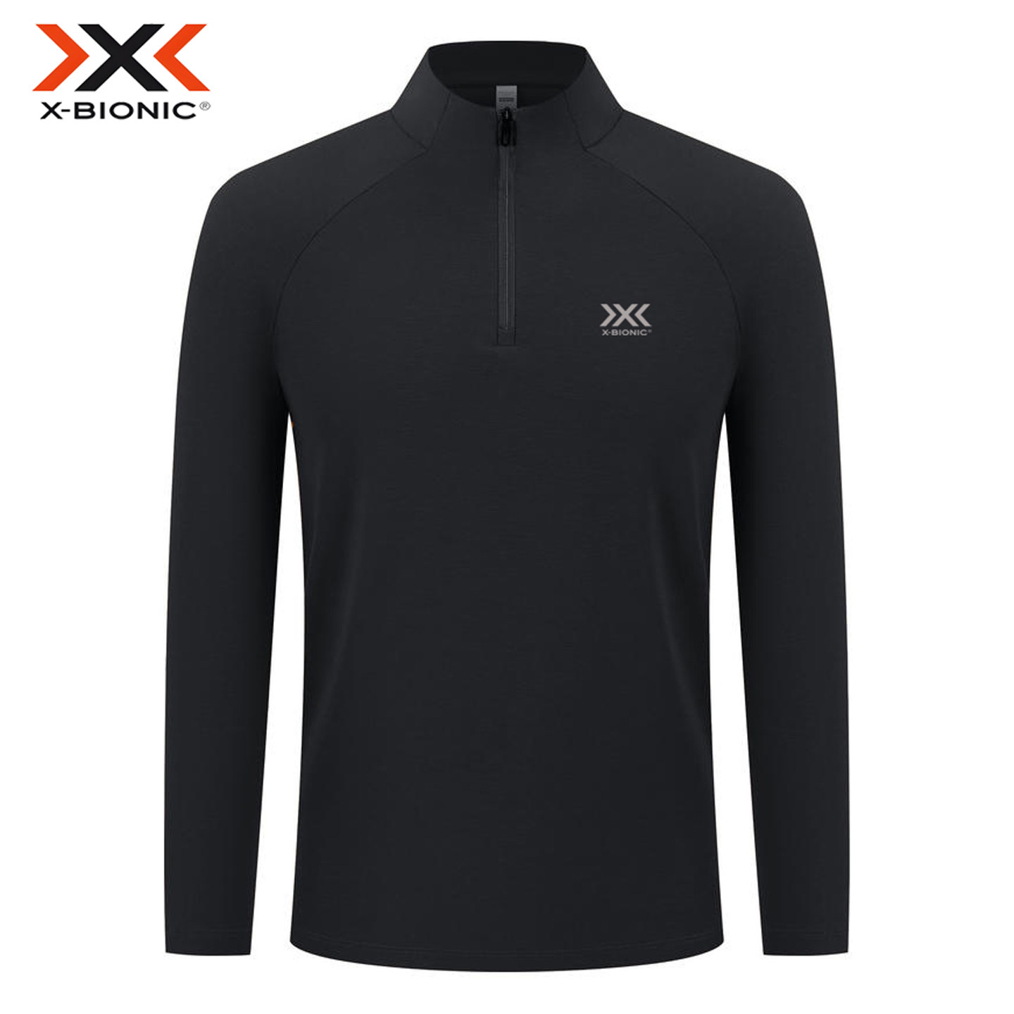 XBIONIC男士秋冬新款速干透气抓绒长袖网球服运动休闲立领上衣T恤