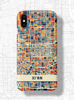 潮中国陕西西安艺术城市适用于iPhone11ProXsMax6SXR8Plus7手机壳